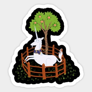 Unicorn in a predicament Sticker